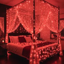 diya baati 38 LEDs 10 m Red Steady String Rice Lights image 5