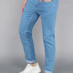 metronaut Men Slim Mid Rise Light Blue Jeans image 3