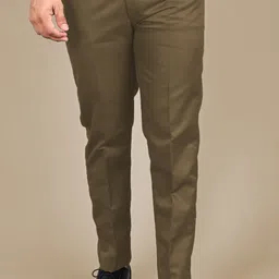 mancrew Men Regular Fit Brown Cotton Blend Trousers-picture-22