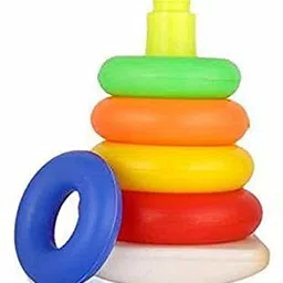 babygo Plastic Original Rock-a-Stack, Multicolor, Shake and Stack image 2