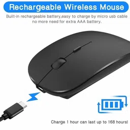 ROQ 2.4Ghz Slim Rechargeable Wireless Ambidextrous Optical Mouse image 2