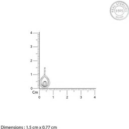 giva Silver Classy Pendant With Link Chain for Womens Rhodium Zircon Silver Pendant image 5