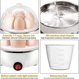 spella genuine Quality Egg Boiler Electric Automatic Off Egg Steamer Cooker Poacher_72 Egg_Cooker_Egg_ Boiler (Multicolored 7 Egg)_072 Egg Cooker image 3