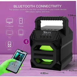 SUPREME5 WS-02 Wireless Bluetooth 5.0 Speaker with LED 87 5 W Bluetooth Party Speaker image 5