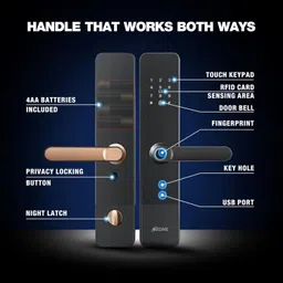 ozone Aluminium Glossy Smart Lock image 4