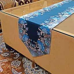 Saksham Enterprises Dark Blue, Grey 183 cm Table Runner-picture-16