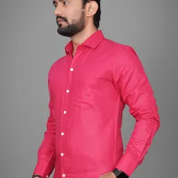 voroxy Men Regular Fit Solid Spread Collar Formal Shirt image 4