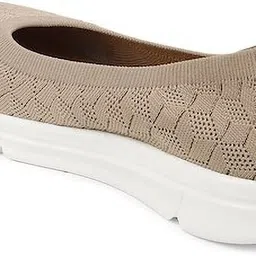 carlton london Women's Textured Knit Comfort Ballet Flats Bellies For Women image 3