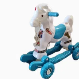OH BABY' PLASTIC CHETAK HORSE WITH ROCKING FUNCTION,AMAZING COLOR Rideons & Wagons Non Battery Operated Ride On-image-11