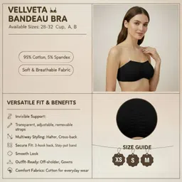 vellveta Women Bandeau/Tube Lightly Padded Bra image 5