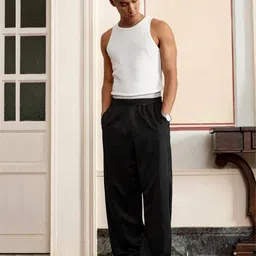 cloth n code Men Solid Black Track Pants image 4