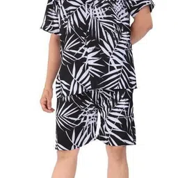 metronaut Men Night Suit Set White, Blue Printed image 1