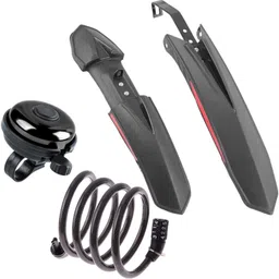 nsv Bicycle Front & Rear Mudguard With Combination Number Lock and Bell Full Length Front & Rear Fender-picture-15