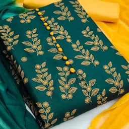 thira Unstitched Cotton Blend Salwar Suit Material Floral Print image 2