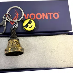 voonto Tibetan Bell Keyring Guardian Bell Sunglass Smile Black Hook-Green Pack1 Key Chain image 5