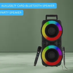 YAROH Rambo (BLUETOOTH TROLLEY SPEAKER) Deep Bass Sound With Wireless & Wired MicON428 100 W Bluetooth Tower Speaker-picture-37