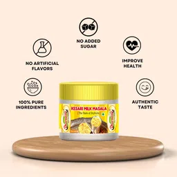 dharmasut by dharmasut High Quality Badam Milk Masala Powder 50g | Kesari Milk Masala (10g*Pack of 5) image 3