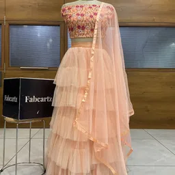 payu Embroidered Semi Stitched Lehenga Choli-picture-12