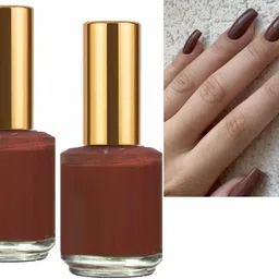 afaraxia New Quick Dry Long Lasting Nail Polish brown colour Pure brown-picture-22