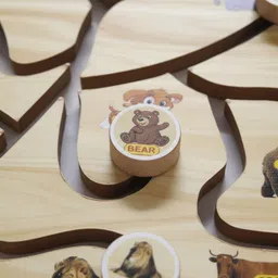 curious cubs Wooden Animal Maze Puzzle Board for Kids | Early Learning Educational Toy image 3