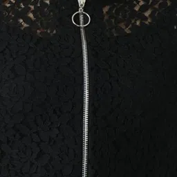 rayware Women's Stylish Net Shrug in Zip Details Jackets image 3