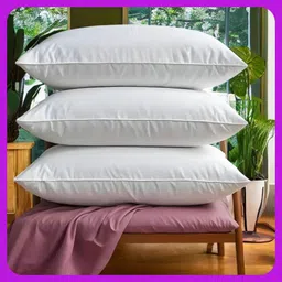 urmila creation Microfibre Sleeping Pillow Pack of 3 Solid LUXURY image 1