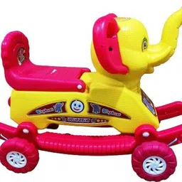 oh baby kids PLASTIC ELEPHANT WITH ROCKING FUNCTION,AMAZING COLOR Rideons & Wagons Non Battery Operated Ride On image 3