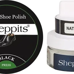 Sheppits Premium Wax Leather Shoe Polish (Black) & Leather Shoe Cream (Natural) Shoe Care Kit-image-66