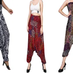fusfus Printed Rayon, Cotton Women Harem Pants-picture-34