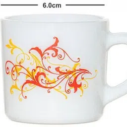 cello DAZZLE STELLA YELLOW SCROLL Opalware Coffee Mug image 2