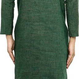 enchanted drapes Men Self Design Cotton Blend Straight Kurta image 4