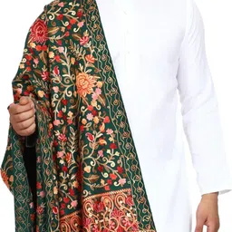 KASHMIRI TREND Wool Floral Print Men Shawl-picture-21