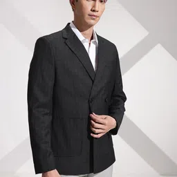 invictus Men Checkered Double Breasted Formal Blazer image 5