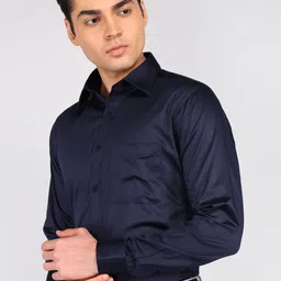 raymond Men Slim Fit Solid Formal Shirt image 3