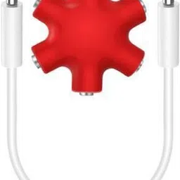 Triangle Ant Red Amazing RockStar Audio Splitter 6 Port Splitter Phone Converter image 4