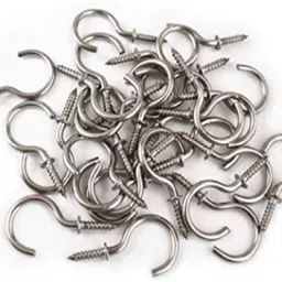 q1 beads 40 Pcs 1" Cup Hook Ceiling Hooks J Hook Heavy Duty for Hanging Indoor & Outdoor Hook 1 image 4