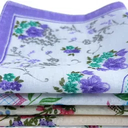 Gopika Women's Cotton Color Border Casual Style Handkerchief ["Multicolor"] Handkerchief image 4