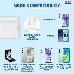 MAK 25 W Supercharge 3.1 A Wall Charger for Mobile with Detachable Cable image 5