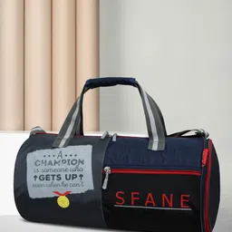 sfane 25 L Gym Duffel Bag - Men & Women Grey Sports Duffel - Grey, Black, Blue-picture-25