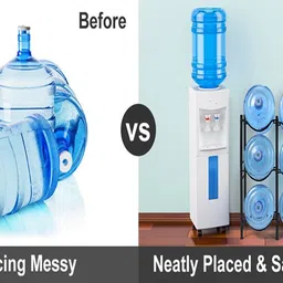 a to z hub Water Dispenser Kitchen Rack 6 Water Bottle 20 ltr 30ltr Holder stand,Bislery Bottle stand,Water Jug Stand Iron image 2