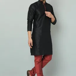 lemonx Men Dupion Silk Kurta Churidar Set image 3