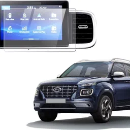 KACA Tempered Glass Guard for Company Fitted, Hyundai Venue SX (O) DCT 1.0 Turbo Dual Tone (8 inch) Car Dashboard Touch Screen (Clear :2) image 2