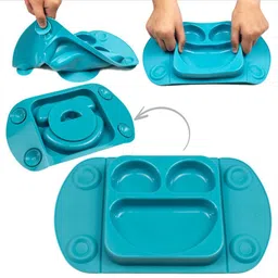 easytots Mini Mat Silicone Suction Plate - Teal image 2