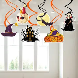 zyozi Halloween Theme Party Decoration Swirls / Halloween Party Decoration (Pack Of 6)-picture-26