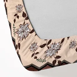 moonroof Cotton King Fitted (Elastic) 255 TC Printed Bedsheet image 4