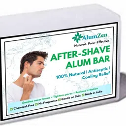 alumzen After Shave Alum Block Natural Fitkari image 1