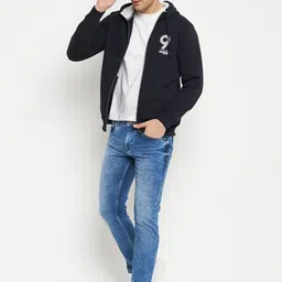 cantabil Men Full Sleeve Printed Hooded Sweatshirt image 3