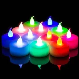 flipkart smartbuy Bright Flameless Multicolor LED tealight, Smokeless Plastic Decorative Pack Of 10 Candle-picture-13