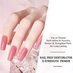 peacora 2 Pcs Nail Prep Dehydrator Air Dry No Acid Primer Enamel UV Gel Nail Polish Kit for DIY at Home, Nail Care Kit Nail Art Salon Professional, PRIMER & DEHYDRATOR image 3