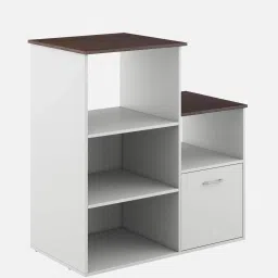 mintwud from pepperfry Cubix Crockery Uni In Frosty White Color image 5